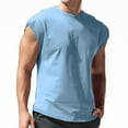 thumbnail image 2 of Workout Tank Tops Men Lightweight Breathable Relaxed Fit Crewneck Sleeveless Shirt Athletic Running Gym Tanks, 2 of 6