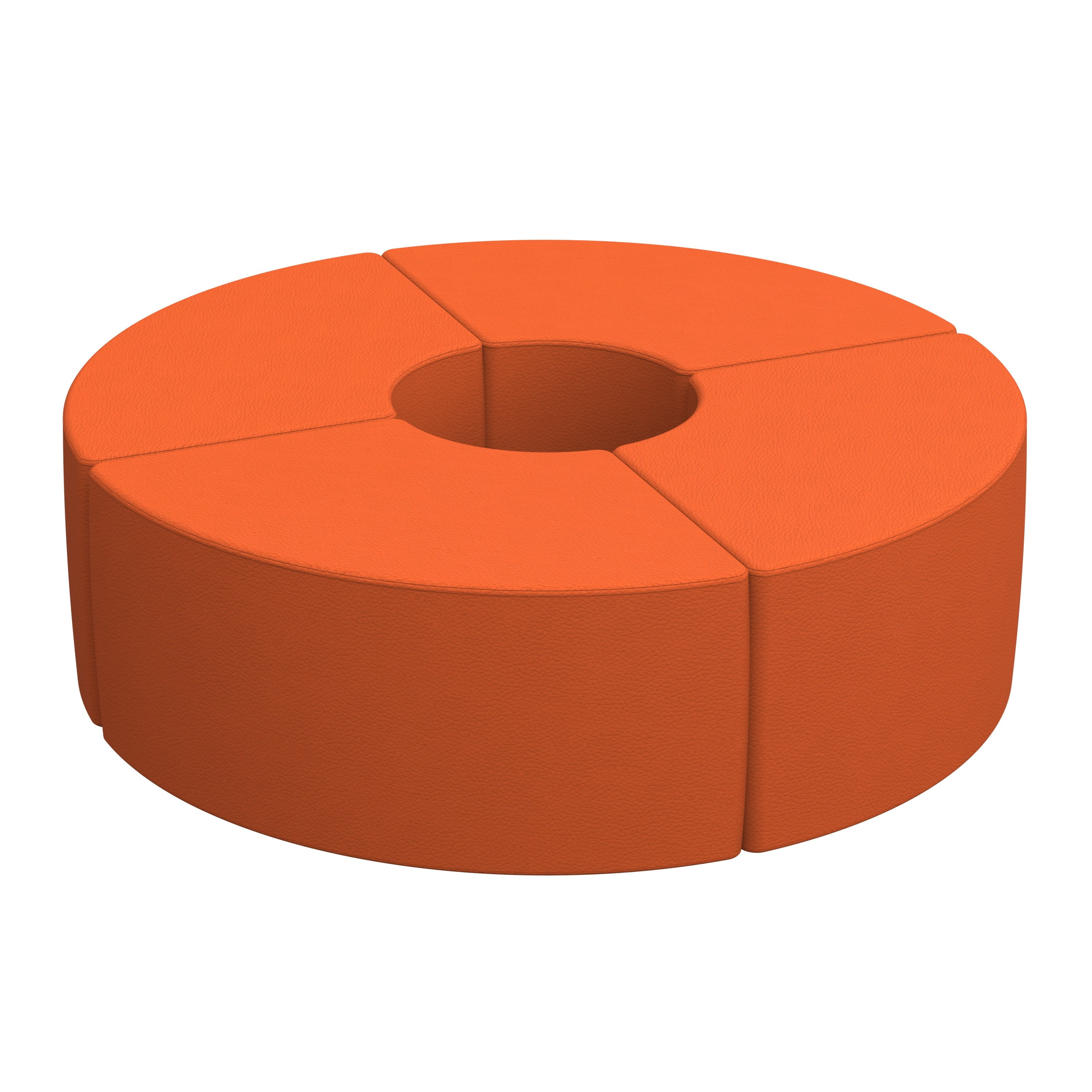 SoftZone® Quarter Circle Ottoman Standard 4-piece - Orange - Walmart.com