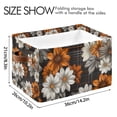 thumbnail image 4 of Yayeee 2 Pack Canvas Storage Basket with Handles for Shelves Fabric Bins Closet Organizer, Black Plaid Floral, 4 of 8