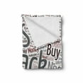 thumbnail image 2 of Video Game Soft Flannel Fleece Blanket, Arrangement of Words Noob Guide Text Wordcloud Concept at Role Playing Game, Cozy Plush for Indoor and Outdoor Use, 50" x 60", White Grey Pink, by Ambesonne, 2 of 6