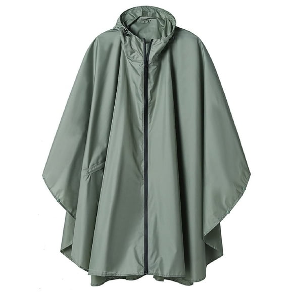 Rain Poncho Adult Waterproof Outdoor Hooded, Poncho Waterproof for Women with Zipper, Festival Ponchos Waterproof Long