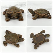 4pcs Garden Turtle Statues, TSV Resin Tortoise Figurines Outdoor Decor for Yard & Patio