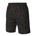 thumbnail image 4 of Logiee Doodle Dinosaur Print Mens Swim Trunks Quick Dry Board Shorts,Breathable Hawaii Beach Shorts Swimwear Bathing Suits-Medium, 4 of 6