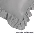 thumbnail image 5 of Unique Bargains 2-Piece Satin Ruffled Edge Pillowcases, Standard, Grey, 5 of 7