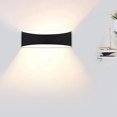 thumbnail image 2 of 10W LED moderno Simple decoración mate impermeable dormitorio jardín pasillo lámpara de pared luz AC85-260V, 2 of 8