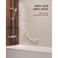 thumbnail image 5 of 16 Inch Angled Shower Grab Bar White, ZUEXT 2 Pack Anti Slip Bathroom Grab Bar, Knurled Bathroom Balance Bar,Safety Hand Rail Support Handicap Elderly Injury Senior Assist Bath Handle-1.25” Tube, 5 of 14