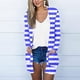 thumbnail image 1 of Chaquetas y abrigos casuales sin capucha de manga larga para mujer Chaqueta de moda para mujer Chaqueta de manga larga con estampado de rayas Abrigo casual Tops/chaqueta Abrigo para mujer, 1 of 5