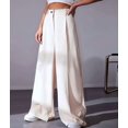 thumbnail image 4 of Women'S Dressy Trousers Solid Color Straight Leg Suit Pants White Color L, 4 of 9