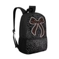 thumbnail image 2 of Yuyamidu Grey Leopard Bow 17-Inch Large Backpack for Student Daily Class Commute, Spacious Daypack with Multiple Pockets, 2 of 6