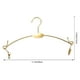 thumbnail image 2 of 10 perchas antideslizantes para ropa interior gruesas, con clip para el hogar y la tienda (doradas lisas), 2 of 5