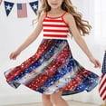 thumbnail image 1 of Odeerbi Niñas Día de La Independencia Vestido de Deslizamiento En Capas de Línea de Verano Patriótico Estrella Raya Vestido de Correa Casual, 1 of 9