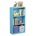 thumbnail image 3 of Pemberly Row Engineered Wood 3-Tier Bookcase Storage Shelves in Light Blue, 3 of 5