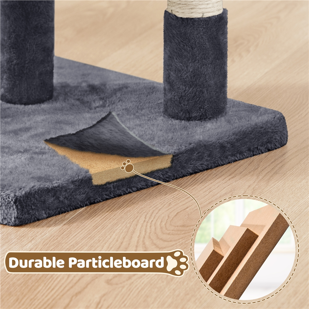 Alden Design 23.5in Cat Tree Condo with Wide Perch and Scratch Posts photo 6