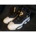 thumbnail image 4 of Ni - ke Ni - ke Air Jordan Shoes Sneakers Size 8.5Y Black White Gold 6 Rings 323399-100, 4 of 5