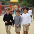 thumbnail image 3 of INGEAR Boys Long Sleeve Polo Shirt 2-Pack, Black, S, 3 of 6
