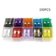 thumbnail image 2 of Kit surtido de 100 fusibles para coche, fusibles automotrices tipo cuchilla, tamaño estándar y mini, 2/3/5/7,5/10/15/20/25/30/35 A, fusibles de repuesto para coche, RV, camión, motocicleta y barco, 2 of 7