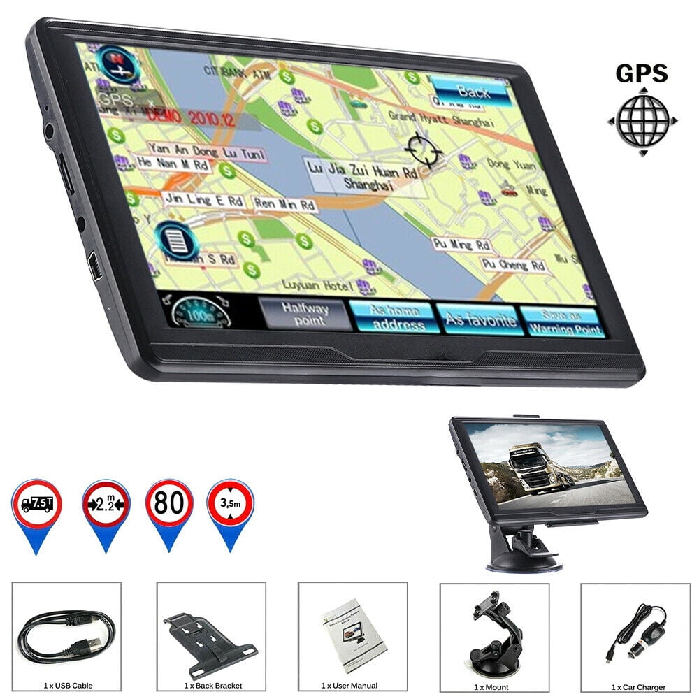 7 LCD Truck Car Navigation System 8GB SAT NAV Free Lifetime UK EU Map - Walmart.com