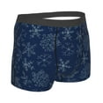thumbnail image 3 of Fotbe Snowflake Dark Blue Men’s Total Support Pouch Boxer Briefs, X-Temp Cooling, Moisture-Wicking Underwear, Regular, Long-leg and Trunk-, 3 of 9