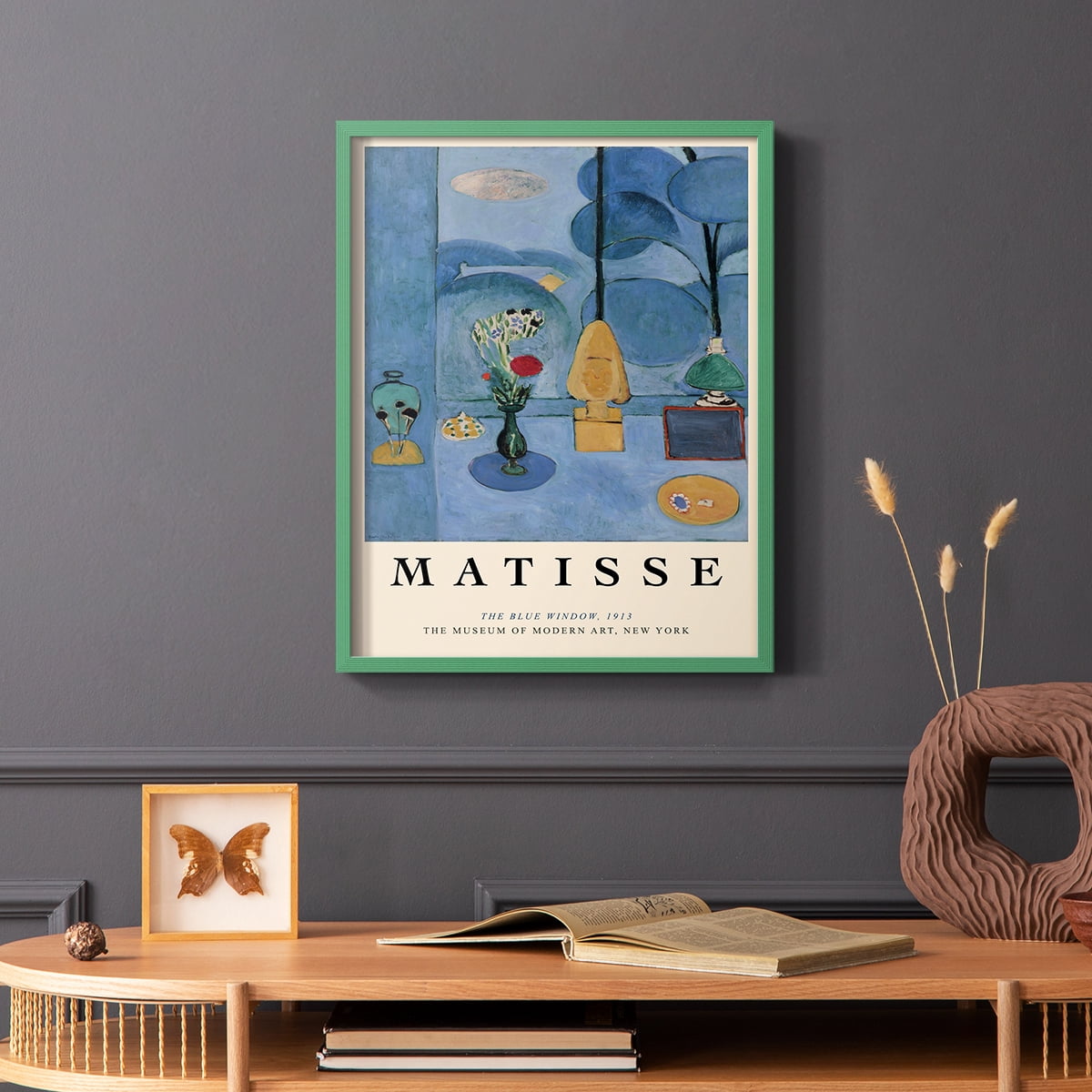 Matisse CC Framed Print in Green Solid Wood 11 x 14 Framed Print