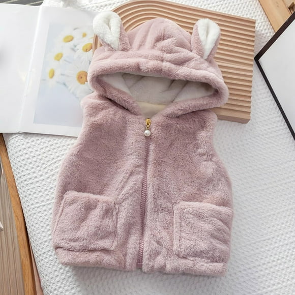 EDFBUYKRS Winter Coats for Women Long Boys Girls Thicken Vest Cute Hood Sleeveless Jacket Windproof Warm Coat Outerwearkids Jackets Winterboys Jackets Size 10-12