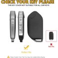 thumbnail image 2 of Key Fob Cover Compatible with Kia Telluride Sorento K4 K5 GT-LINE 2023-2026 5 Button Leather TPU Full Protection Keychain Case Holder Protector,Silver/Black, 2 of 6