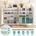thumbnail image 6 of Tribesigns 6-Tier Modern Shoe Cabinet, White, 85 lbs, 6 of 7