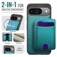 thumbnail image 2 of JEEHOOD Case For Google Pixel 10 / Pixel 10 Pro, RFID Blocking, PU Leather,Compatible With MagSafe Detachable 2 In 1 Wallet With Built-in Push Card Holder,Kickstand Magnetic Protective Cover,Blue, 2 of 8