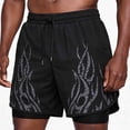 thumbnail image 2 of Vetsdori Dry Fit Shorts for Men Beach Summer Short Pants Pocket Swim Trunks Casual Breathable,Elastic Waist Sports Mens Shorts Lining 2 in 1,Size S, 2 of 9