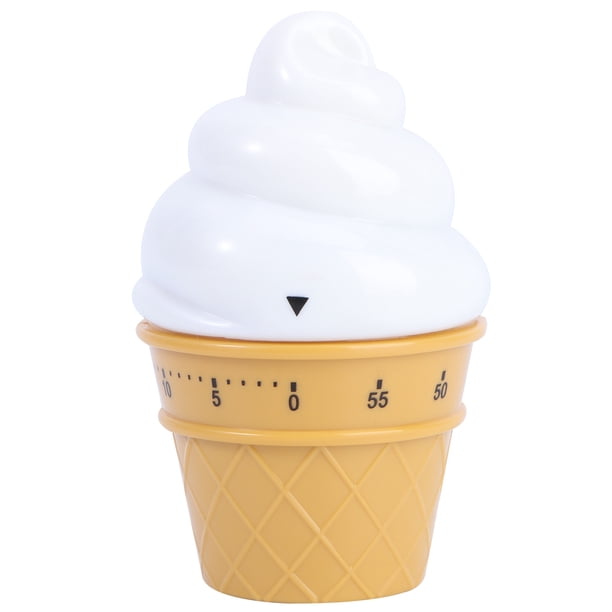 EeaseMX Temporizador mecánico para helado, recordatorio de tiempo para cocina (blanco), 1 unidad