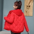 thumbnail image 3 of Falso dos piezas Lusi mismo estilo abajo ropa de algodón ropa de invierno para mujer estilo pequeño abrigo de pan suelto chaqueta, 3 of 5