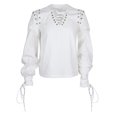 thumbnail image 1 of Blusas de fiesta con mangas abullonadas victorianas medievales renacentistas góticas punk para mujer Sunnimix Blusa medieval renacentista, 1 of 8