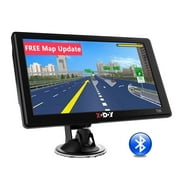 XGODY 7 inch GPS Navigation for Car with Bluetooth Truck GPS for Car GPS with Real Voice Guidance Speed Camera Warning