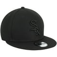 thumbnail image 3 of Chicago White Sox New Era Black on Black 9FIFTY Team Snapback Adjustable Hat - Black, 3 of 6