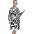 thumbnail image 2 of Basic Zebra Oversized Kids Wearable Blanket Hoodie, Flannel Pullover Blanket, Blanket Sweatshirt, 2 of 9