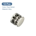 thumbnail image 3 of 12pcs Metal Cord Locks Double Hole Spring Stopper Fastener Slider Toggles End for Drawstrings Pearl Nickel, 3 of 5