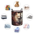 thumbnail image 5 of KLL Flower Cat Couple Waterproof Foldable Laundry Hamper Bucket with Handles for Storage Bin,Kids Room,Home Organizer (Medium ), 5 of 7