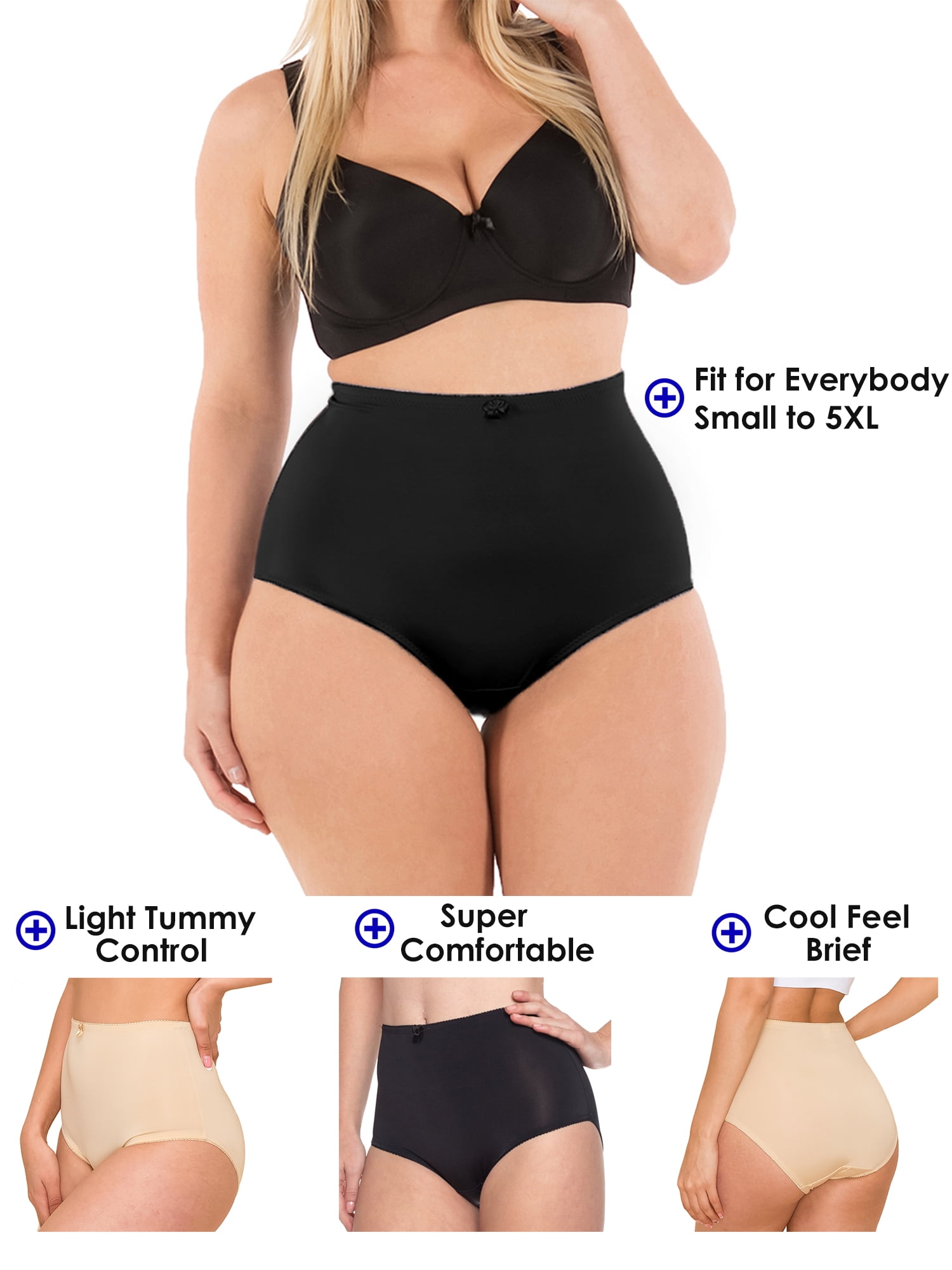 AVENUE BODY | Women's Plus Size Hi Waist Shaper Brief - beige - 14W/16W
