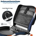 thumbnail image 4 of FORMRS Zipper Binder with Shoulder Strap 2-inch Ring 500 Sheet Capacity File Bag, Blue Abstract Wavy, 4 of 5