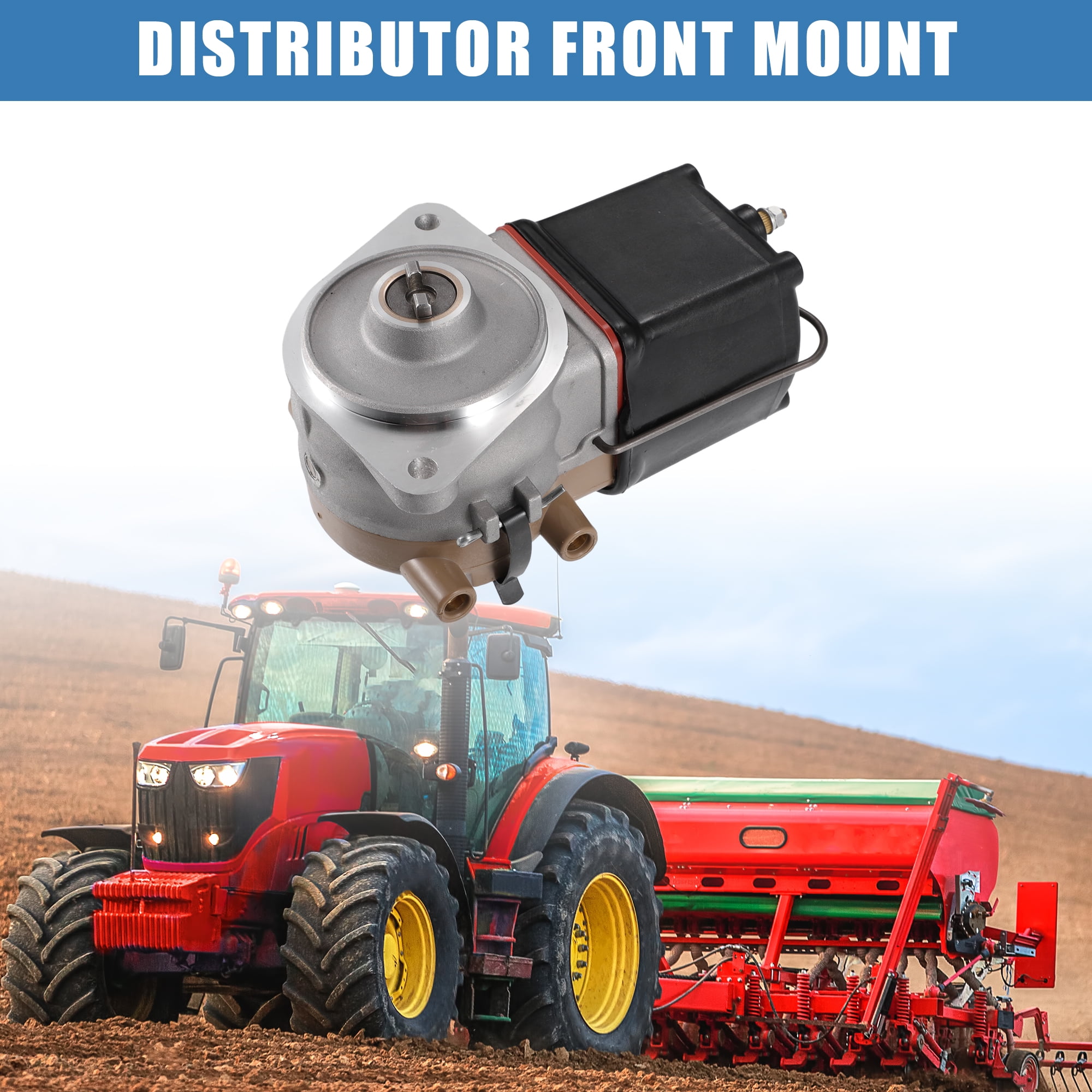 Unique Bargains 1 Set Front Mount Tractor Replacement with 12V Ignition Distributor Kit for Ford 8N Tractor Metal