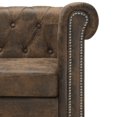 thumbnail image 3 of vidaXL L-shaped Chesterfield Sofa Artificial Leather Brown, 3 of 5