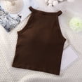 thumbnail image 5 of vigerkar Padded Tank Tops for Women Summer Built-in Bra Camisolse High Neck Casual Cami Tanks Top Sleeveless Basic Shirts (Coffee, One Size), 5 of 5