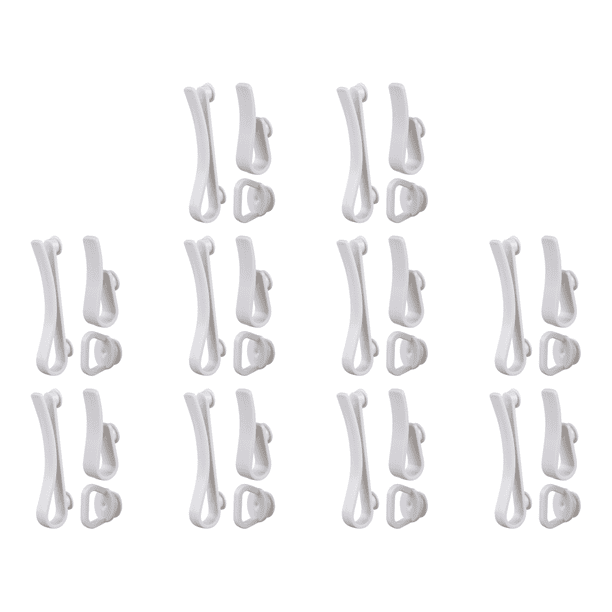 3 Unids/set Ganchos Plástico Almacenamiento Multiusos para Mano Bogg () Blanco