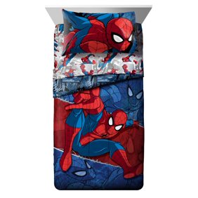 Spiderman Kids Bedding Twin Full Comforter And Sham 2 Piece