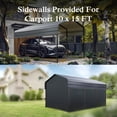 thumbnail image 2 of Alpha Joy 10' x 15' Heavy Duty Galvanized Steel Carport with Side Walls Multi-Purpose Storage Shelter, 2 of 8