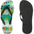 thumbnail image 3 of Dreamtimes Flip Flops Slippers Happy Birthday Dinosaurs Animal Sandals for Beach Summer Shower Women Men Boy Girl Kid, 3 of 5