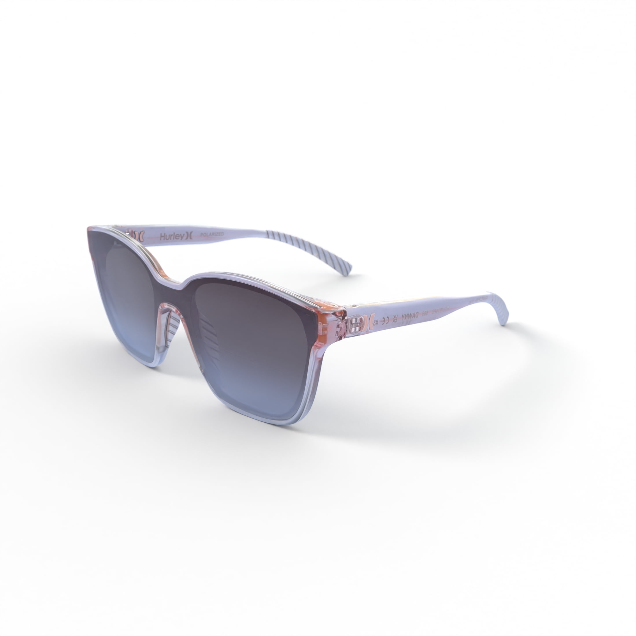 Hurley Dawny - HSL1014PS_688, shield sunglass, blush ombre frame & rosey brown gradient polarized lens + ar coating