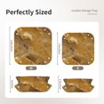 thumbnail image 3 of Multi-Size Leather Tray Four Corners Four Button Design Anti-Scratch Waterproof Convenient Cleaning Convenient Storage Sandybrown Marble_3 Medium, 3 of 8