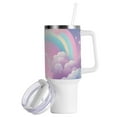 thumbnail image 2 of Unicorn Clouds in Rainbow 40 oz Tumbler with Handle Insulated&nbsp;Travel Mug&nbsp;Lid Straw Leak Proof Steel Vacuum Water Bottles Glasses Fits in Car Cup Holder, 2 of 7