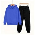 thumbnail image 2 of Cethrio Boys Athletic Outfit Sets, 2 Piece Casual Long Sleeve Running Boys' Activewear Blue Size 14, 2 of 5