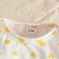 thumbnail image 6 of masbird Baby Girls Clothes Long Sleeve Romper Suspender Pants Headbands Set Fall Winter Outfits 3pcs 0 3 6 9 12 18 24 Months(Yellow,6-12 M), 6 of 9
